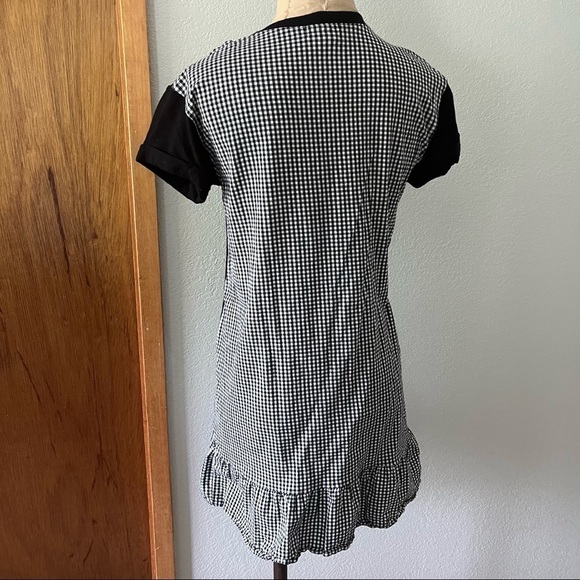 LOVE ON TOP Girls sz L Black Dress Gingham Ruffle Short Sleeve - Picture 4 of 7